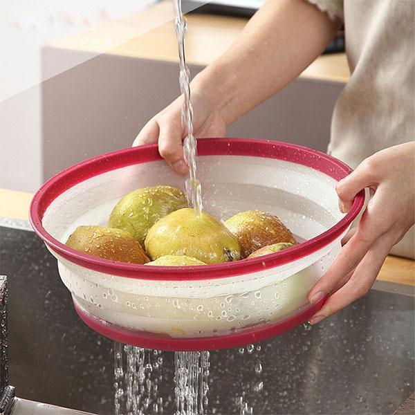 Collapsible Microwave Plate Cover, Drain Basket