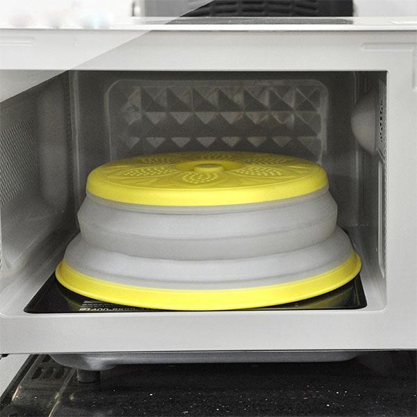 Collapsible Microwave Plate Cover, Drain Basket