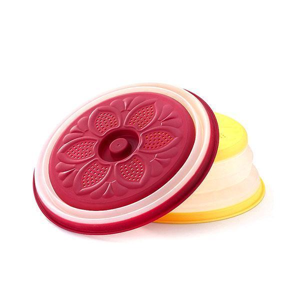 Collapsible Microwave Plate Cover, Drain Basket