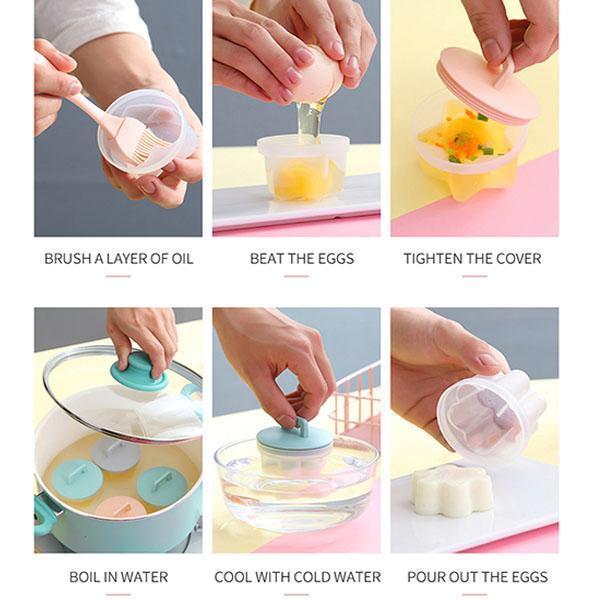 4Pcs Creative boiled egg mold