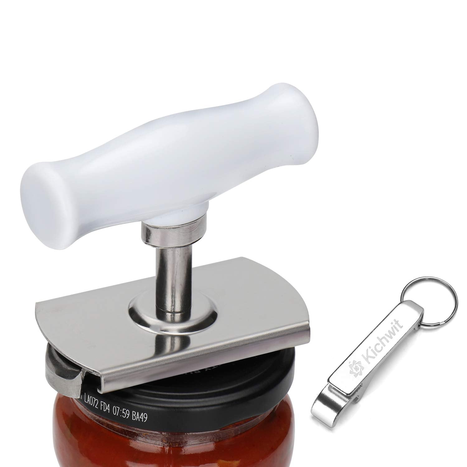 Adjustable stainless steel can opener (Free keychain bottle opener)