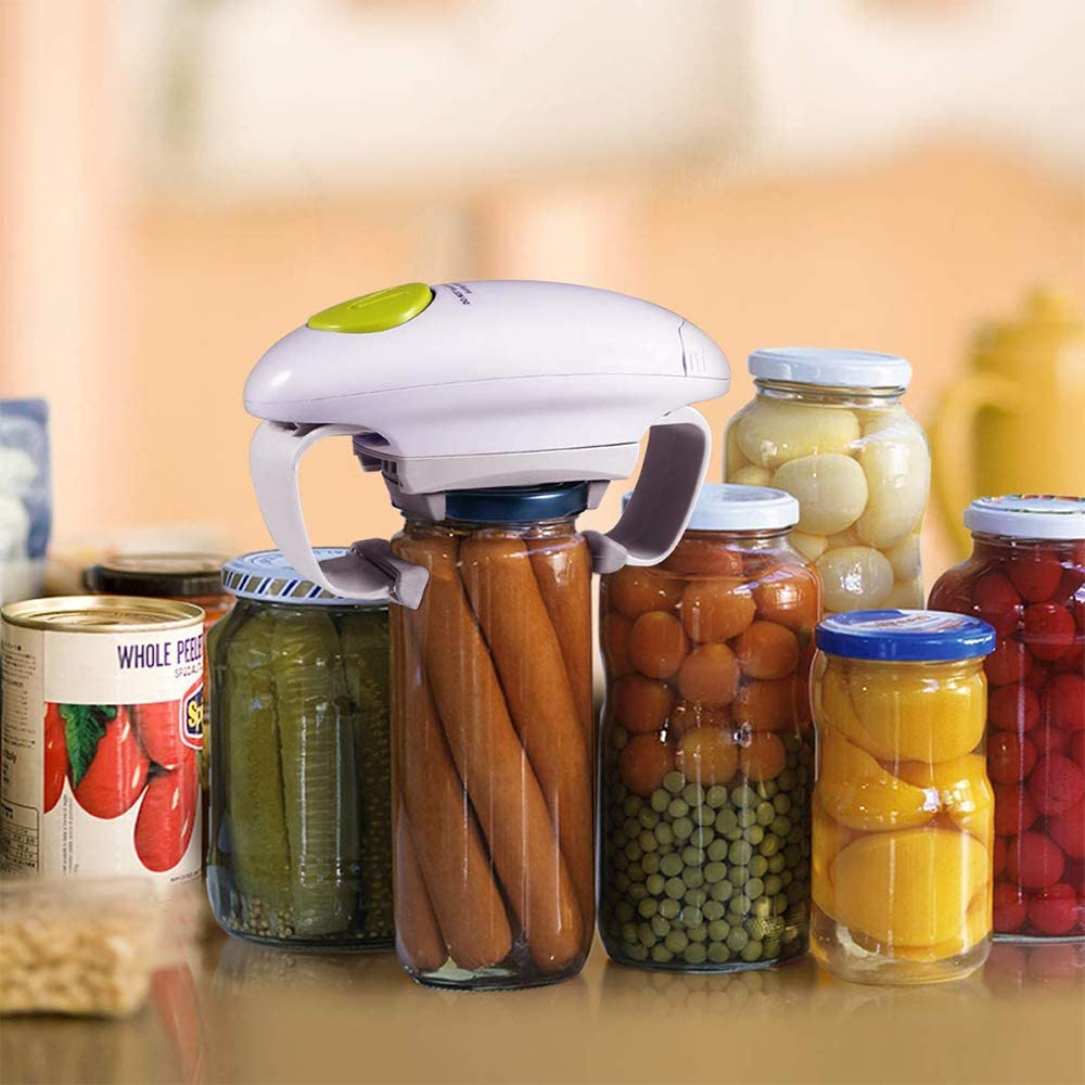 Binaural electric can opener