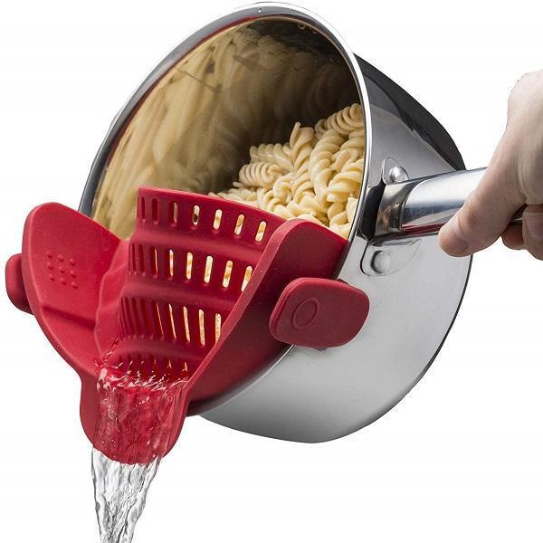 Clip On Silicone Colander Kitchen Strain Strainer