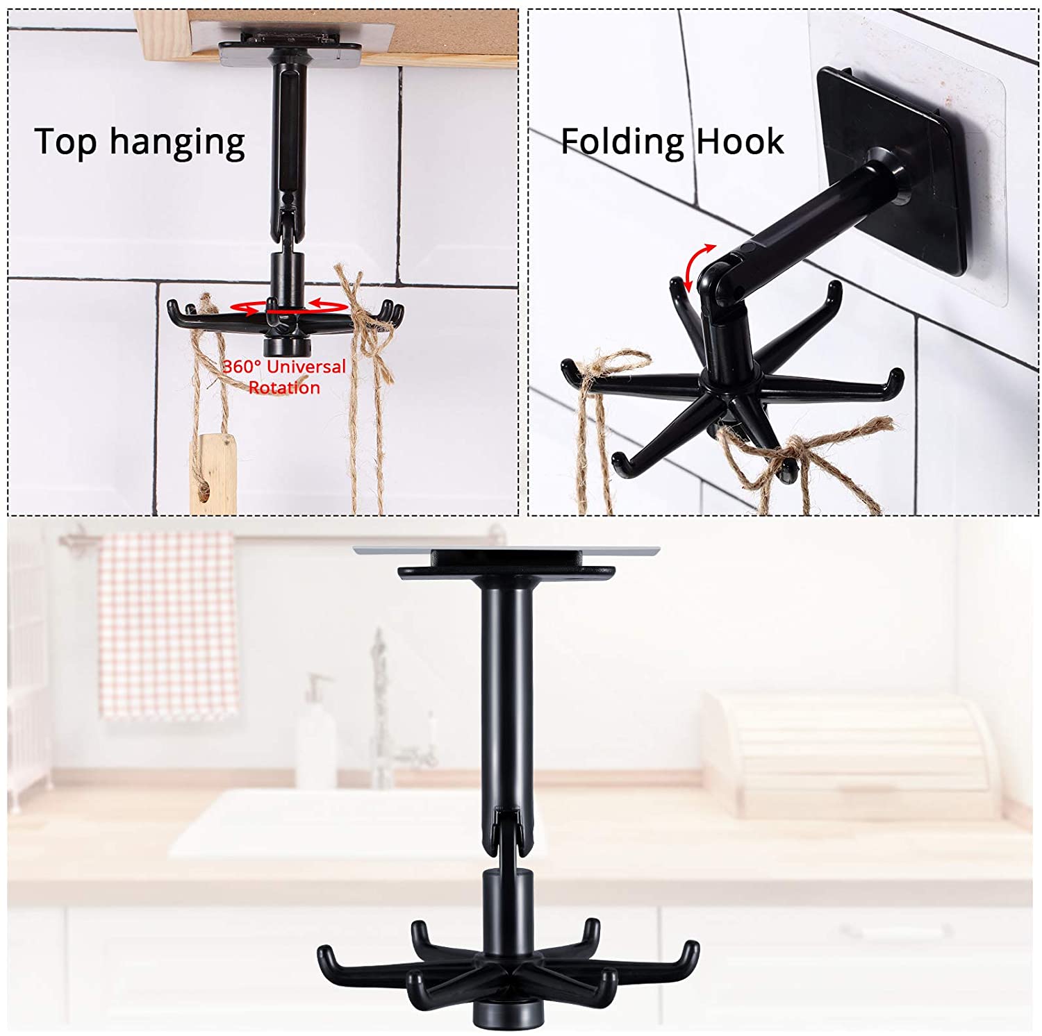 360° Rotating Folding Hook