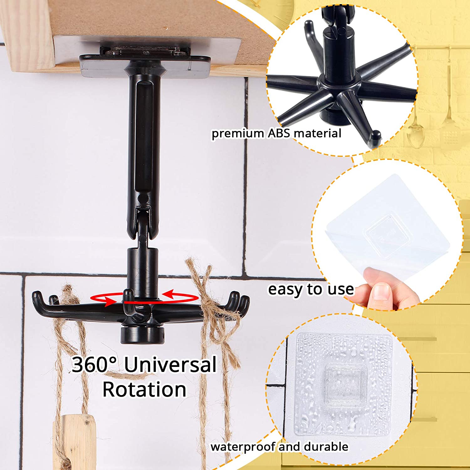 360° Rotating Folding Hook