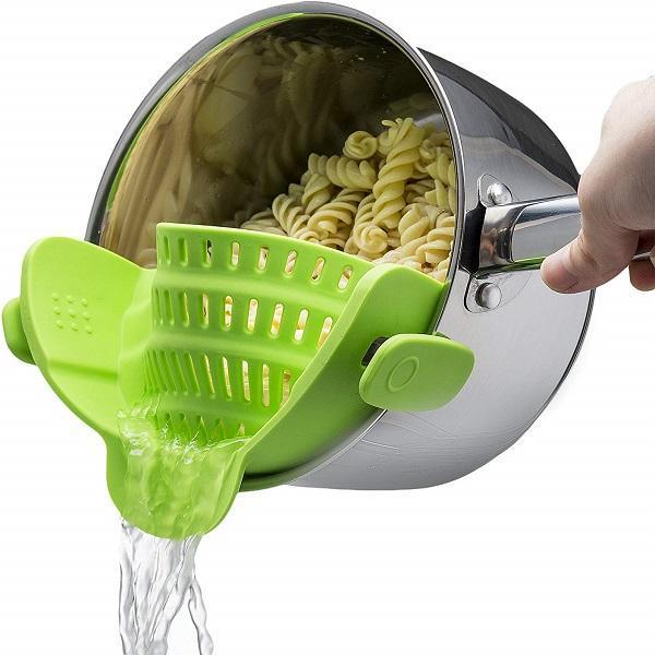 Clip On Silicone Colander Kitchen Strain Strainer